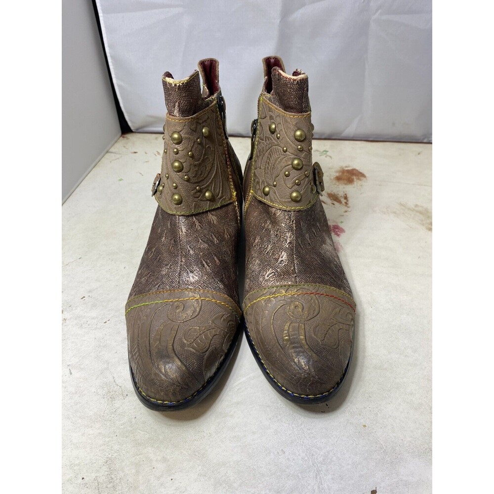 L'ARTISTE NAILHEAD Boots BROWN 9.5 - Picture 8 of 14